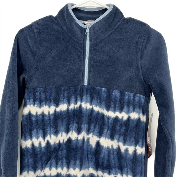 Seven Oaks Children's 1/4 Zip Fleece Pull Over Sweatshirt in Blue Size 6/7 - Picture 2 of 13